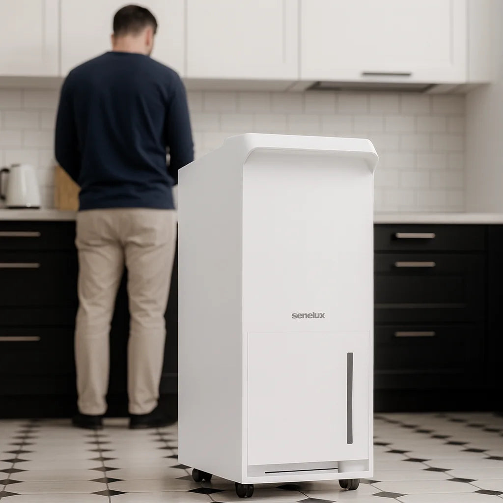 Senelux 25L/Day Dehumidifier Smart App Wi-Fi with 5.5L Water Tank, Continuous Drainage, Large Room, Sleep Mode, 24H Timer