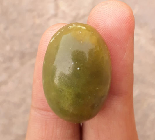 53.2ct Serpentine Cabochon - Shah Maqqsood - Zehrmora - 28x18mm