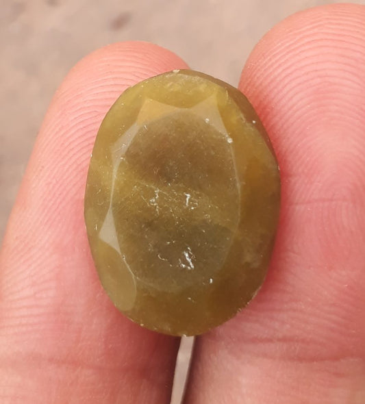 13.1ct Serpentine Cabochon - Shah Maqqsood - Zehrmora - 18x12mm