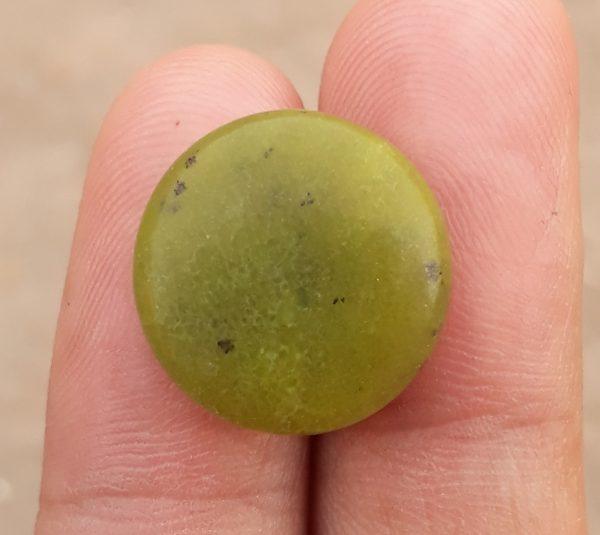 17.4ct Serpentine Cabochon - Shah Maqqsood - Zehrmora - 17.2x17.5mm