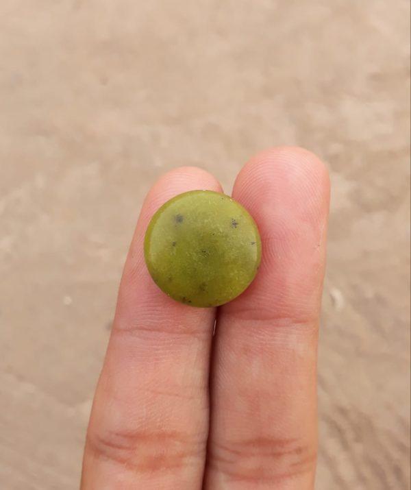 17.4ct Serpentine Cabochon - Shah Maqqsood - Zehrmora - 17.2x17.5mm