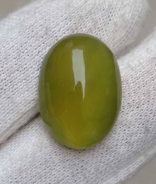 23.2ct Natural High Quality Translucent Serpentine Cabochon - Shah Maqqsood - Zehrmora - 23x17x8mm