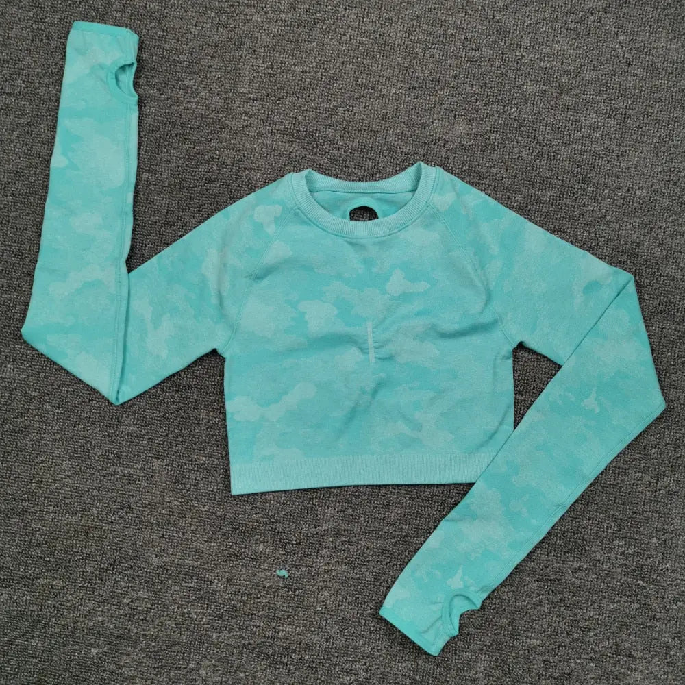 3PCS Camouflage Yoga Set for Women Seamless Fitness Yoga Bra Sports Bra High Waist GYM Camo leggings Pants Fitness Suits Workout