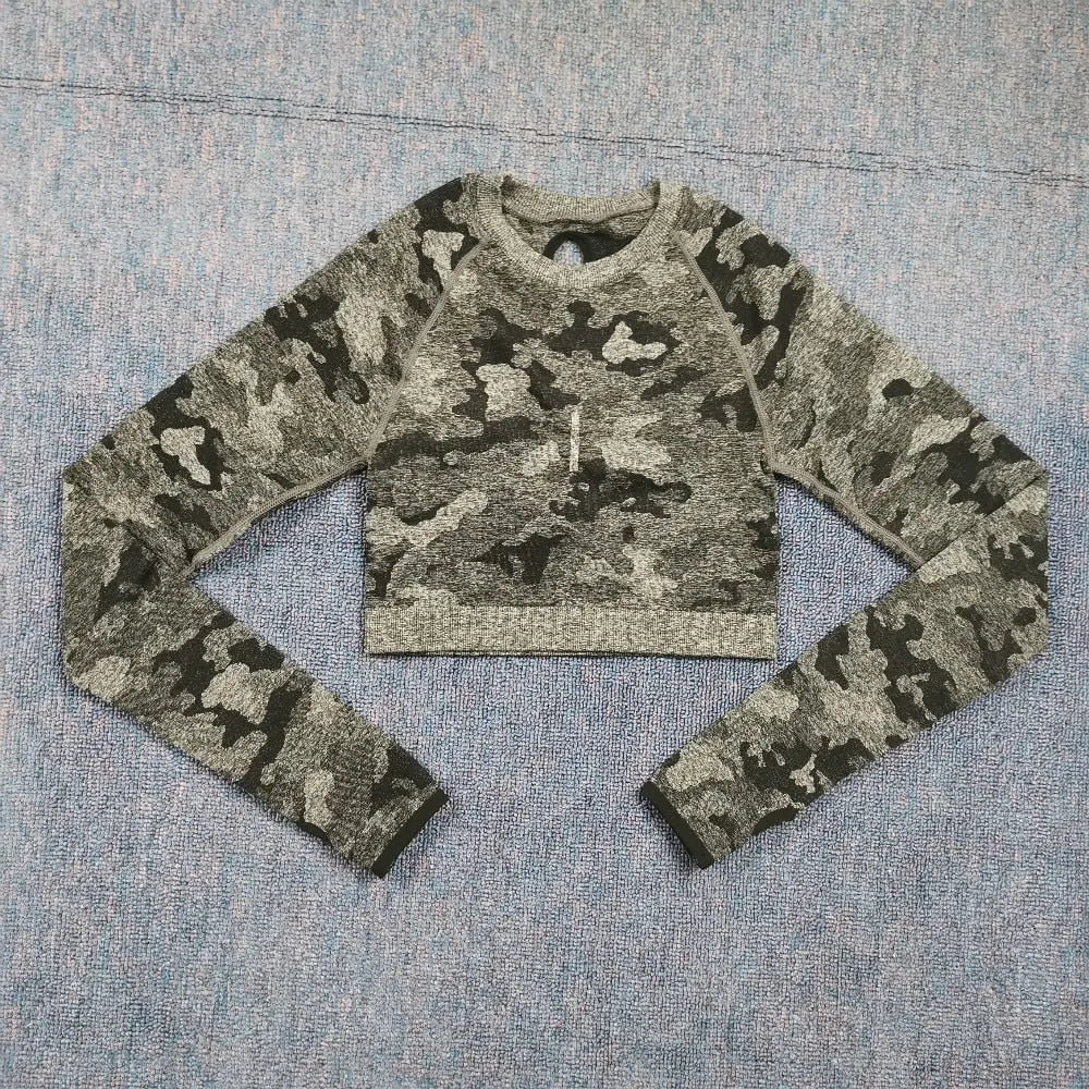 3PCS Camouflage Yoga Set for Women Seamless Fitness Yoga Bra Sports Bra High Waist GYM Camo leggings Pants Fitness Suits Workout