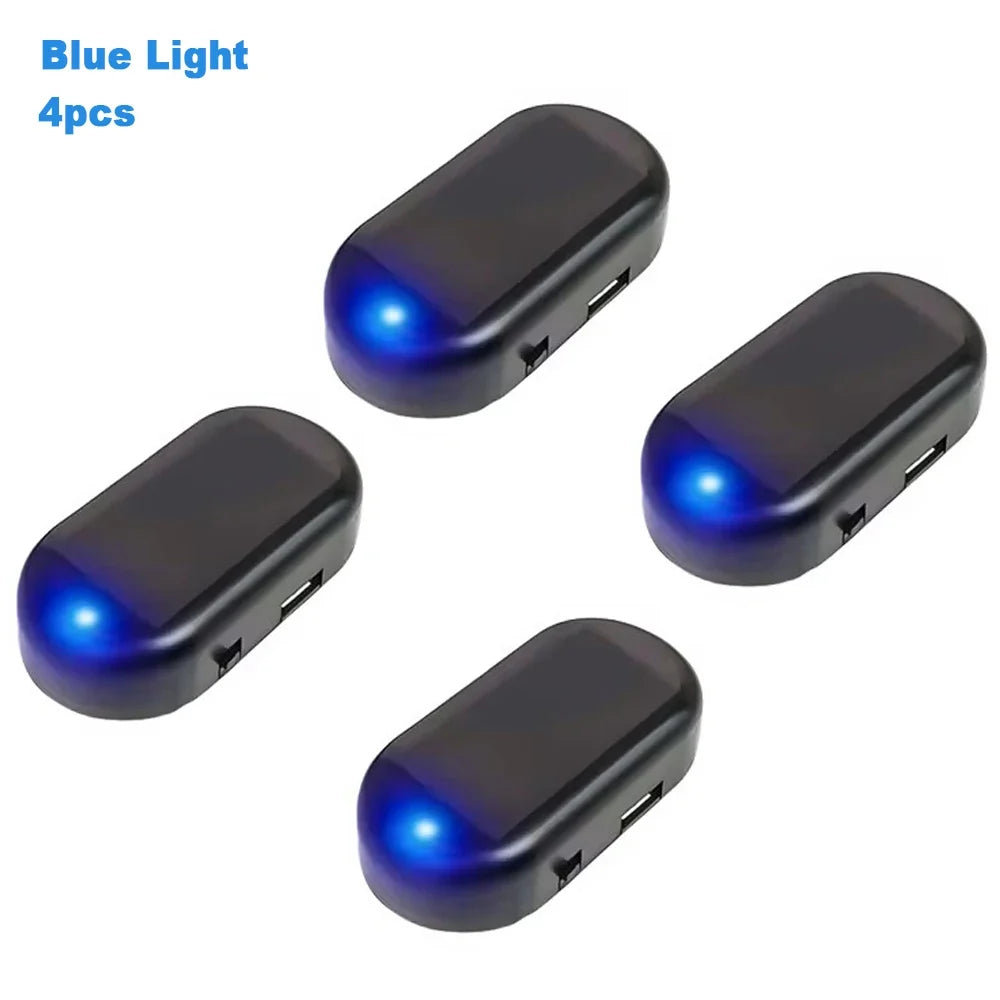 Solar Car Security Light LED Flashing Anti-Theft Warning Light (Dummy Alarm)