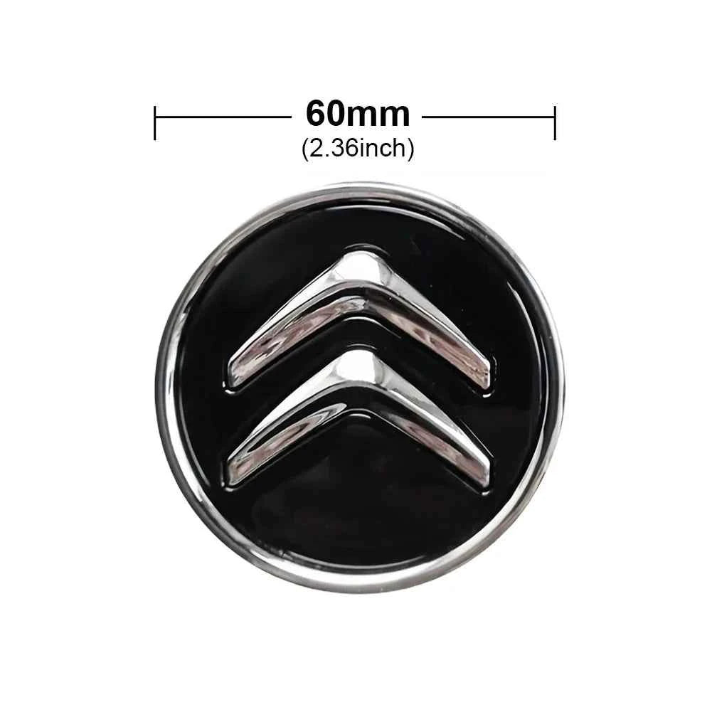 4/8Pcs 60MM Car Wheel Center Cap Replacement Black Wheel Centre Hub Caps Alloy Tire Rim Cover for Citroen C1C3C4 DS3 Most Models