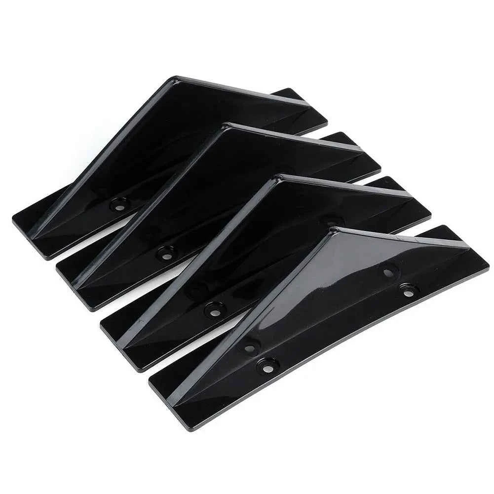 4pcs Car Rear Bumper Lip Diffuser Splitter Spoiler Scratch Protector Fin Trim Caps Universal Exterior Accessory For 300