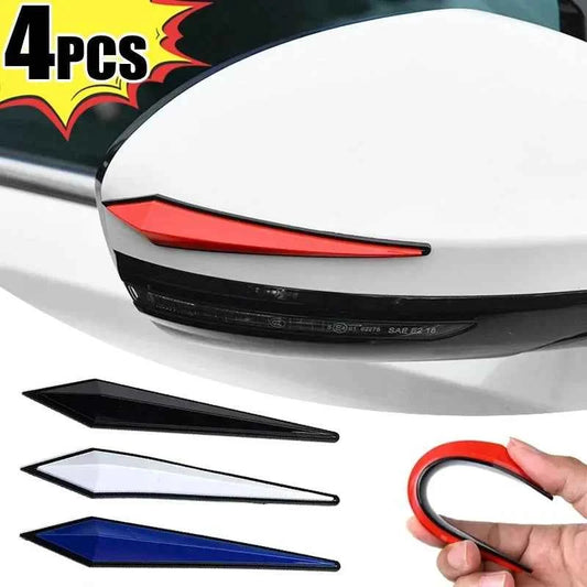 4pcs Car Antis-scratch Protective Sticker Body Bumper Anti-collision Protection Door Rearview Mirror Edge Guard Rubber Strip