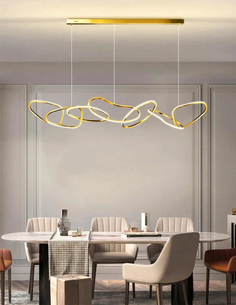 Modern Simplicity Circle LED Pendant Lights for Dining Living Home Decor Hanging Ring Chandelier Lamp Fixture