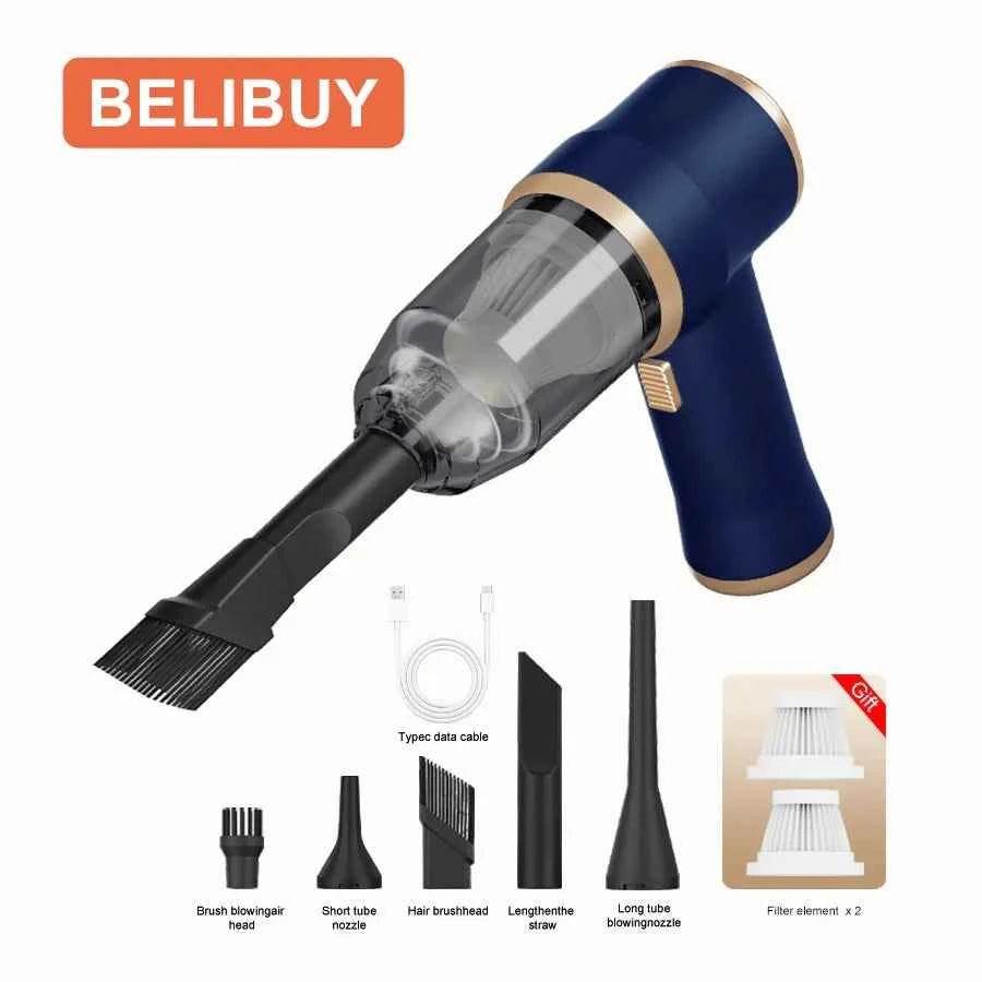 BELIBUY Portable Wireless Cleaner Air Gun Car Wash Supplies Powerful Vacuum Cleaner