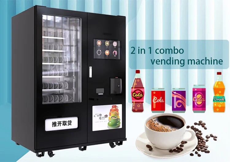 Automatic Coffee Vending Machine Drink Snacks Integrated Commercial with Snack Machines MDB System coffee machines With Grinder