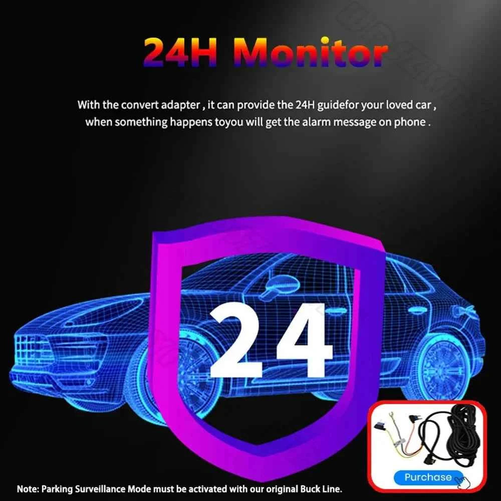 3 Lens Car Recorder with Memory Card Car Camera 1080P VCR WIFI Car DVR 2 Lens Front and Rear View Camera Night Vision Car Access