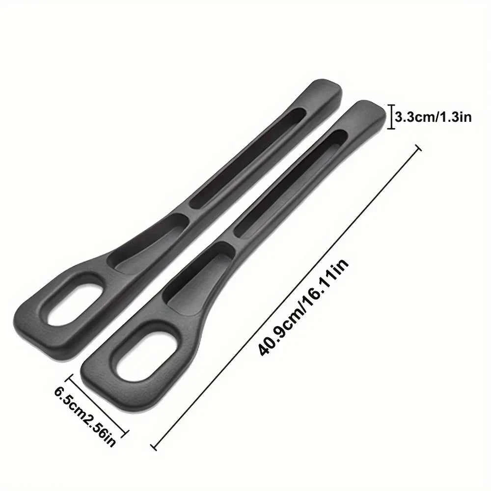 2pc Car Seat Gap Filler Organizer Pu Waterproof Car Seat Gap Plug Strip with 2 Grooves Seat Gap Storage Auto Interior Accessorie