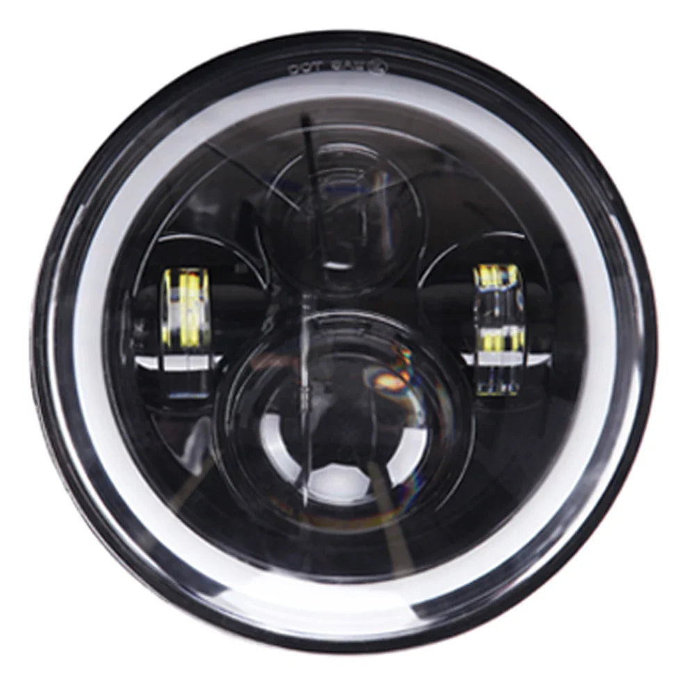 7 inch Moto LED Headlight For Harley Bike With 4-1/2"4.5" LED Passing Lamps Fog Lights 7"Bracket Mounting Ring Motorcycle