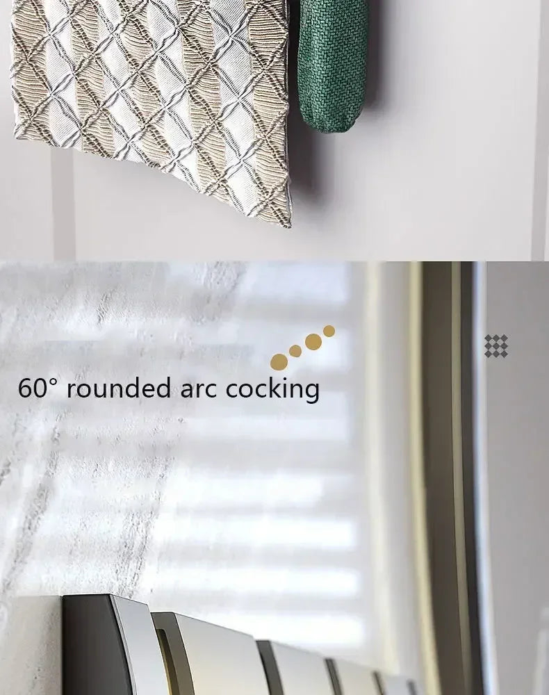 Bathroom Black Golden Hook Folding No Punch Installation Wall Mounted Rack Hooks Towel Clothes Holder Racks Hooks Bedroom