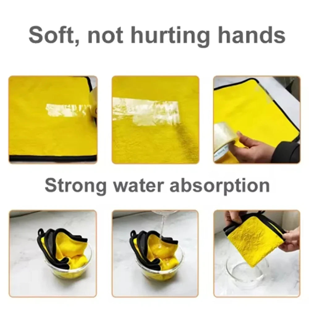 Microfiber Car Cleaning Towels (1/2/5PCS) Ultra-Fine Soft Drying & Detailing Cloths