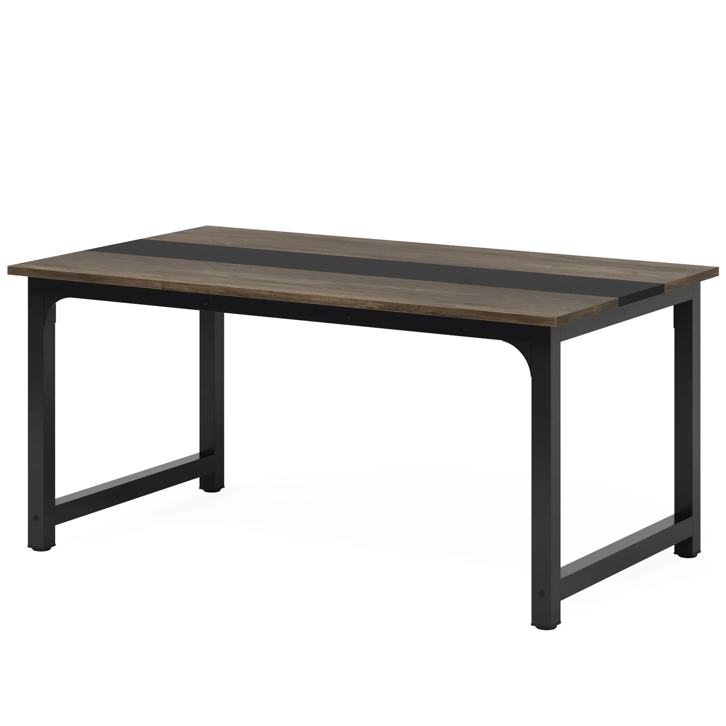 Tribesigns 63"x31.5" Dining Table, Industrial Kitchen Table for 6-8 Person, Rectangular Dinner Table for Dining Room Kitchen