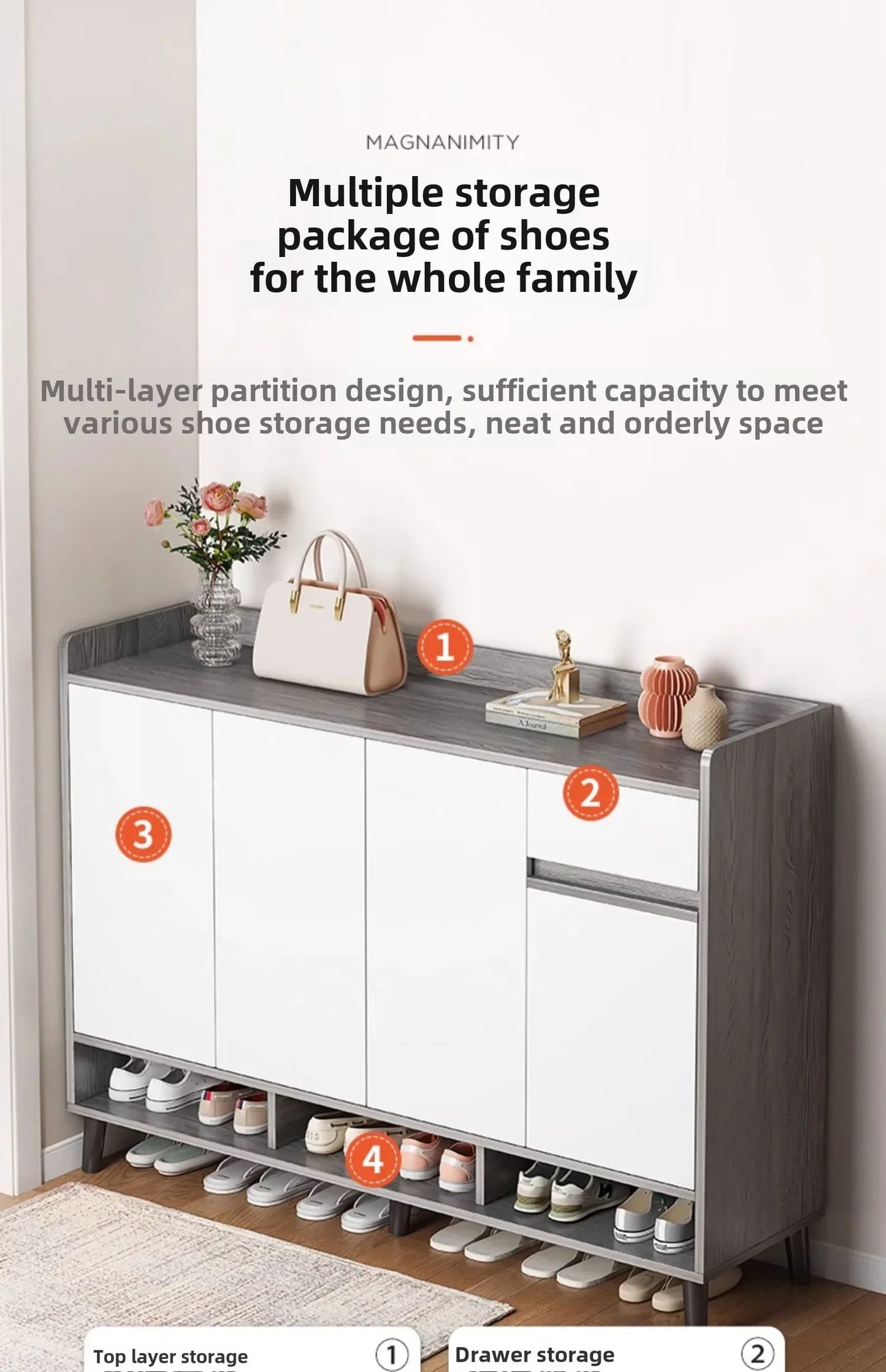 Corridor Shoe Cabinet At The Entrance of The Home Corridor Indoor Entrance Door Entrance Cabinet New Solid Wood Rack Shoe Shelf