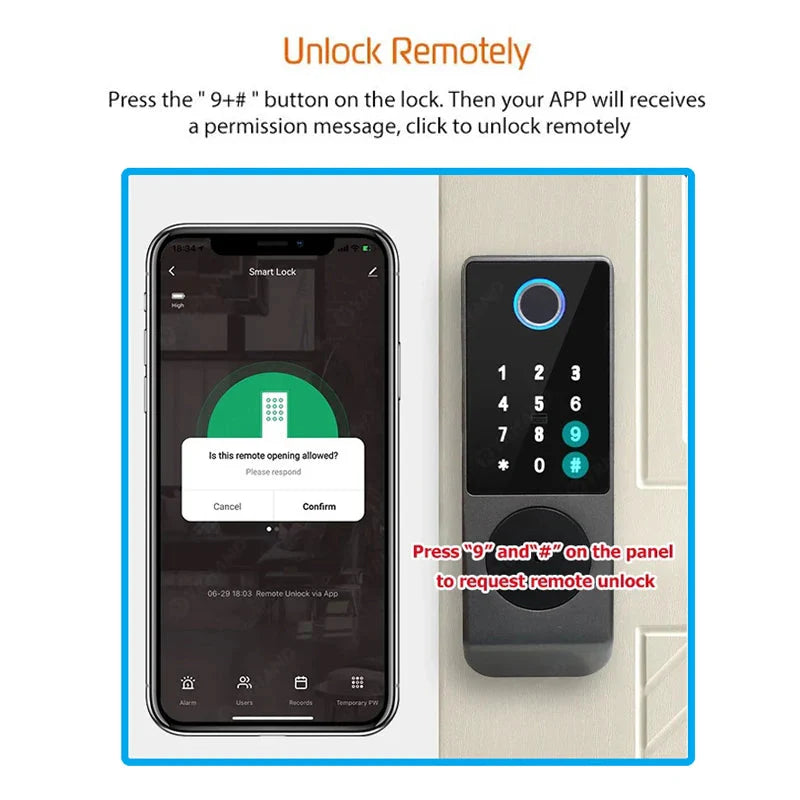Wifi Fingerprint Smart Door Lock Outdoor