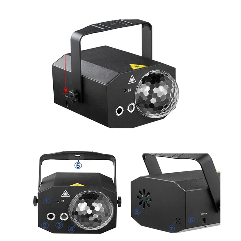 Party Lights Dj Disco Ball Light Pattern Projector Sound Activated