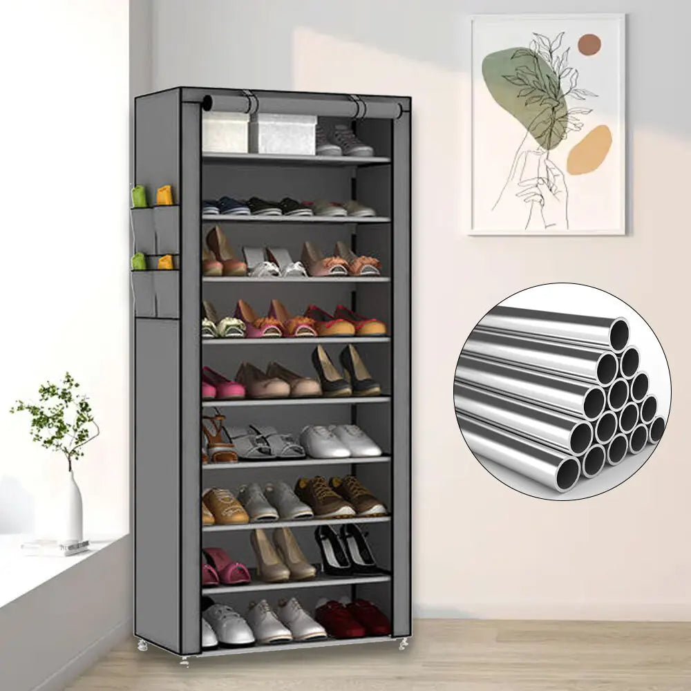 7/10Tier Dustproof Shoe Cabinet Multilayer Minimalist Nonwoven Shoe Rack Organizer Home Furniture Space-saving Organizer