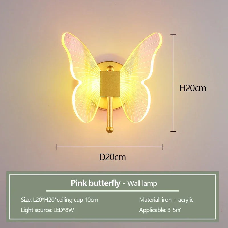 Modern Transparent Butterfly Ceiling Chandeliers Luxury Designer Pendant Lights