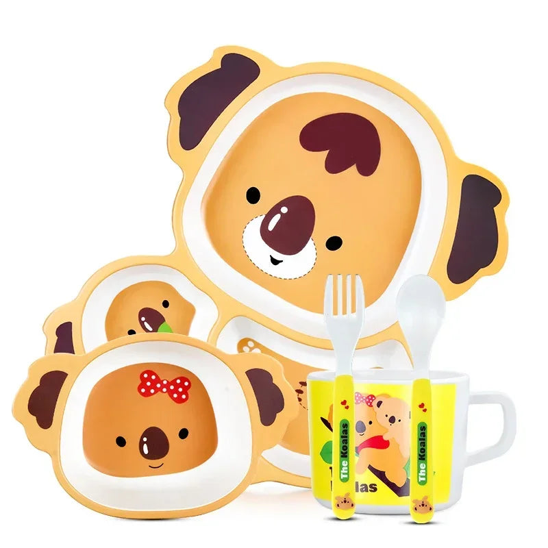 Bamboo Baby Feeding Bowl Set – Natural Fiber Eco-Friendly Tableware
