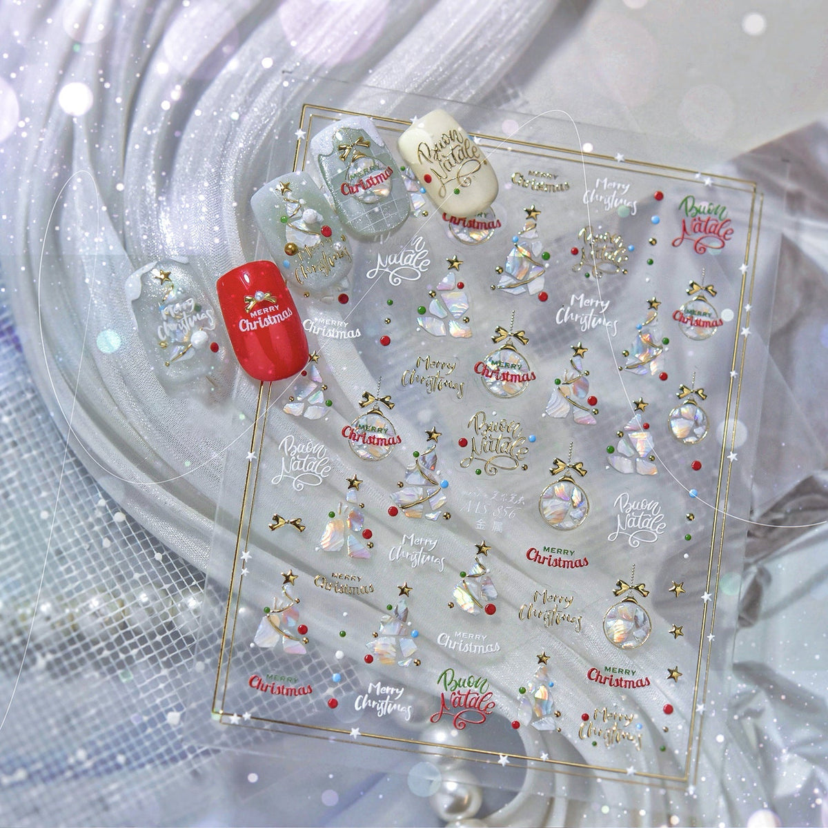 Hello Claws | Shell Christmas Tree Nail Deco Sticker