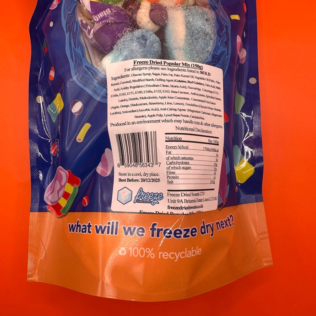 Freeze Dried Popular Mix - 150g