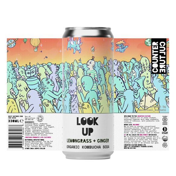 Counter Culture - Lemongrass + Ginger Organic Kombucha Soda