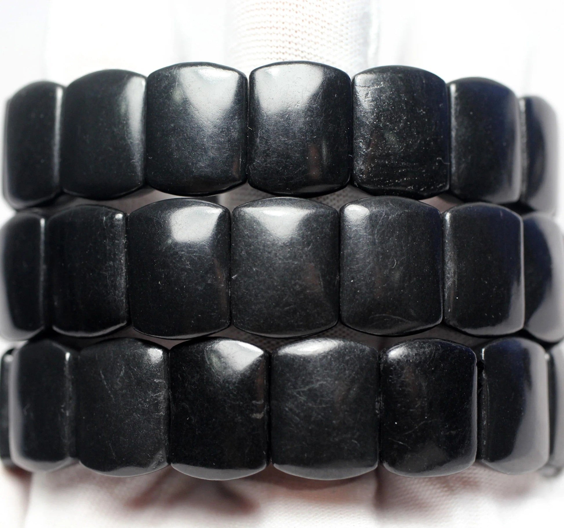 Natural Brilliance Shungite Gemstone Bracelet, Sizes 12*16mm