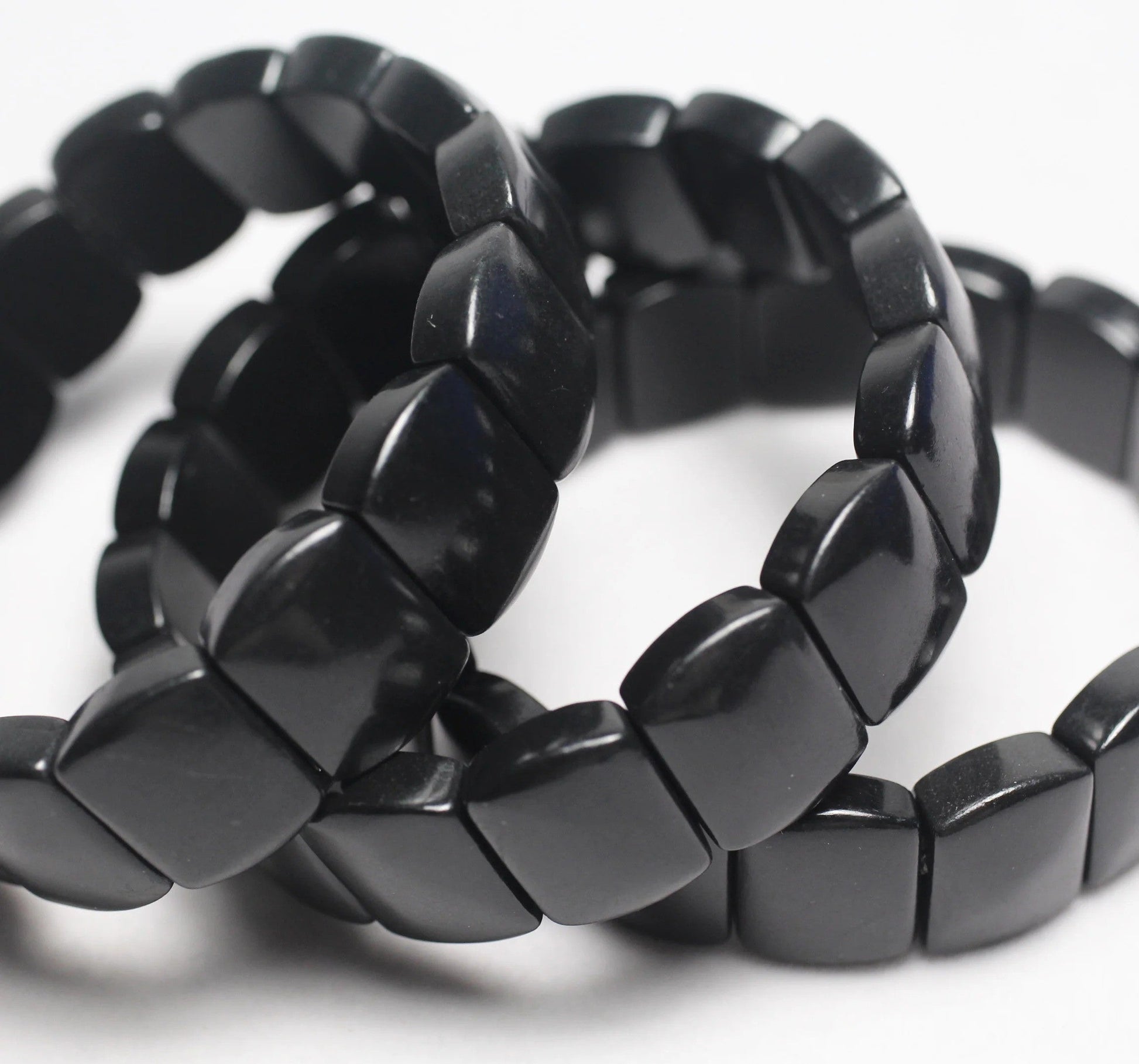 Natural Brilliance Shungite Gemstone Bracelet, Sizes 12*16mm