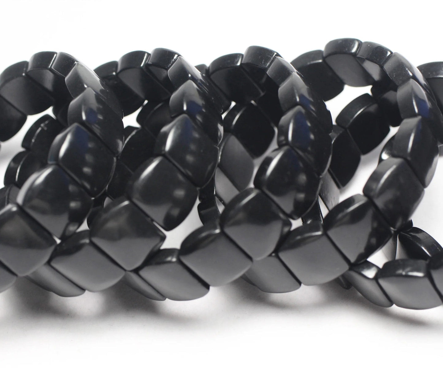 Natural Brilliance Shungite Gemstone Bracelet, Sizes 12*16mm