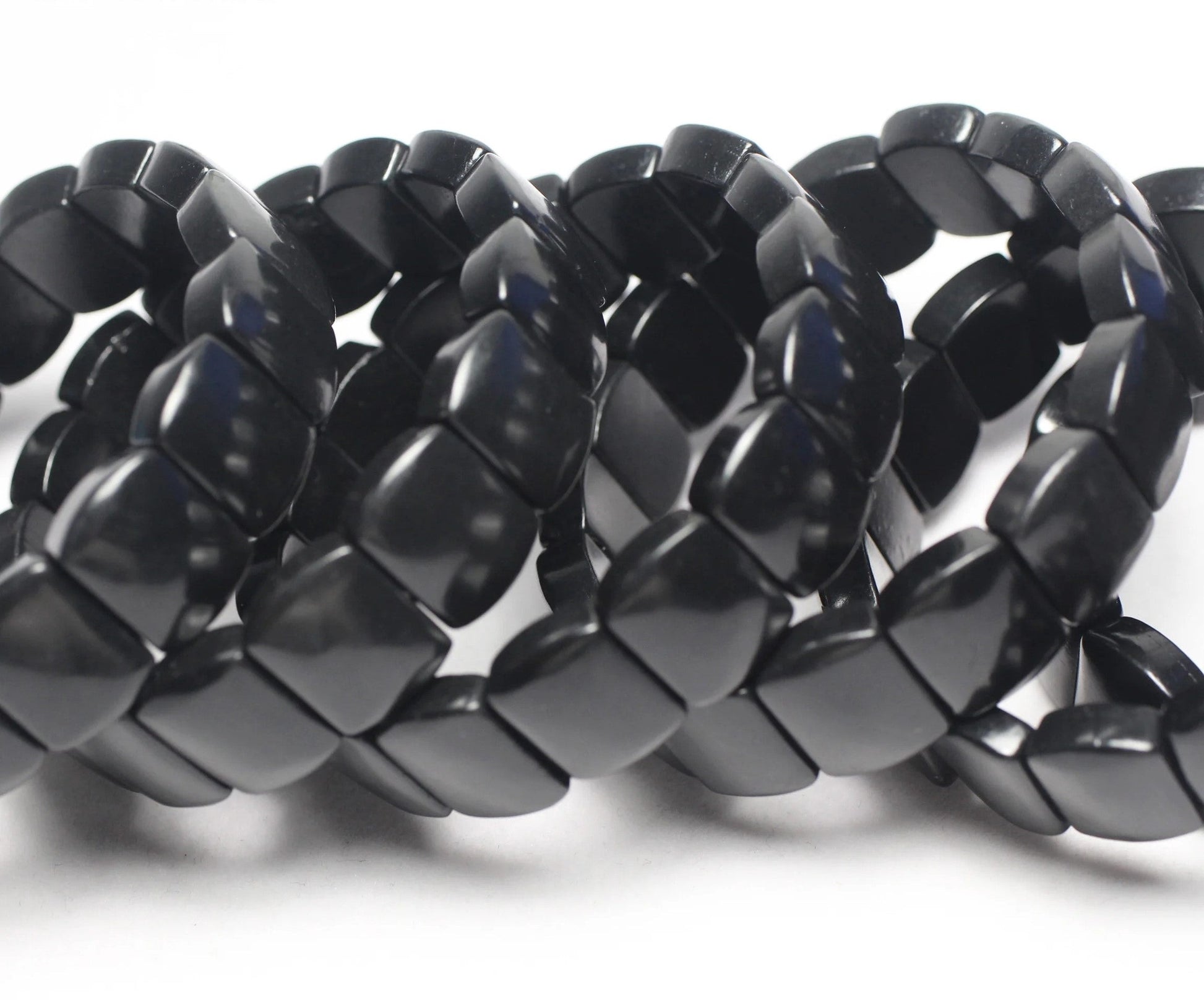 Natural Brilliance Shungite Gemstone Bracelet, Sizes 12*16mm