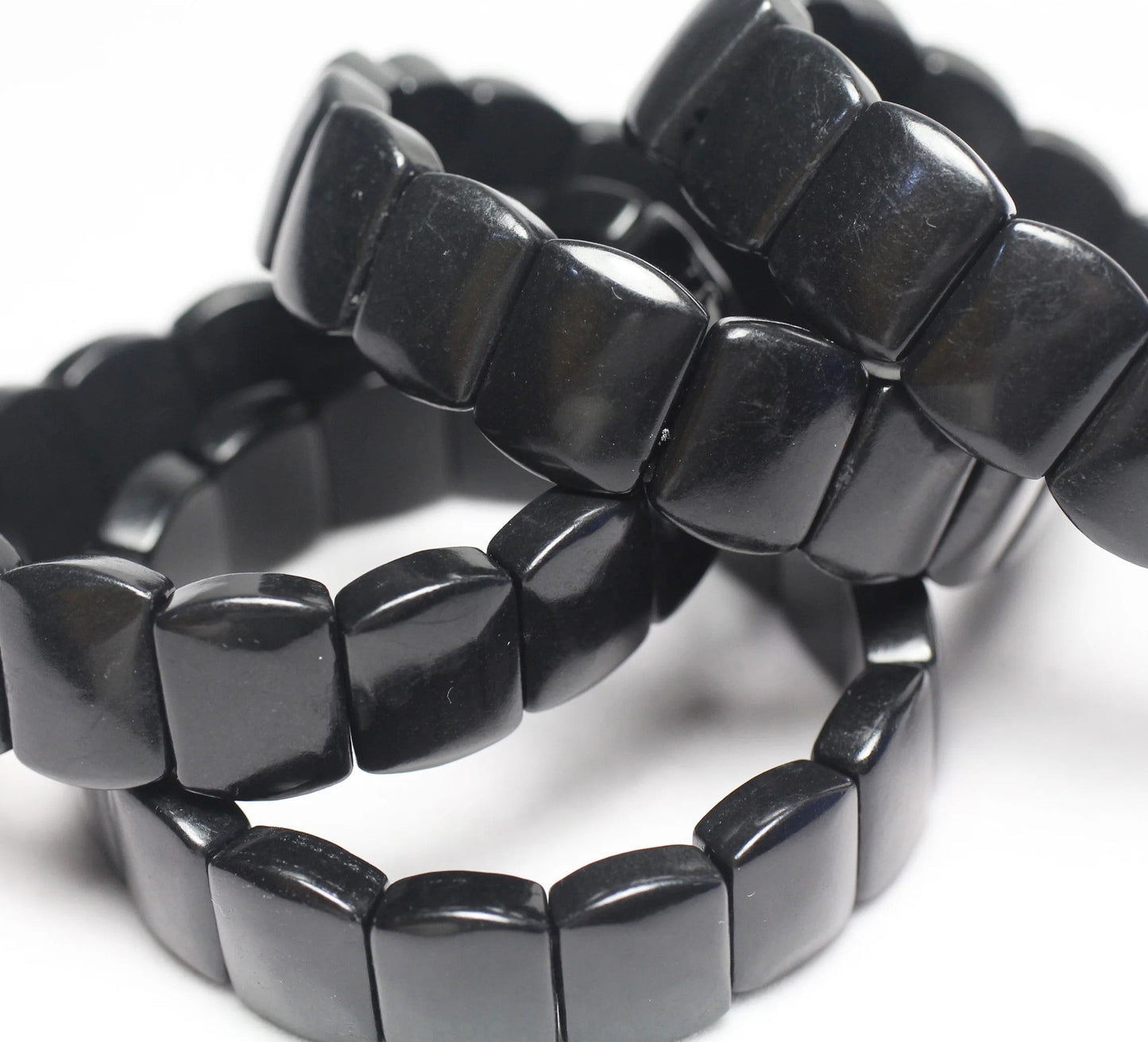 Natural Brilliance Shungite Gemstone Bracelet, Sizes 12*16mm