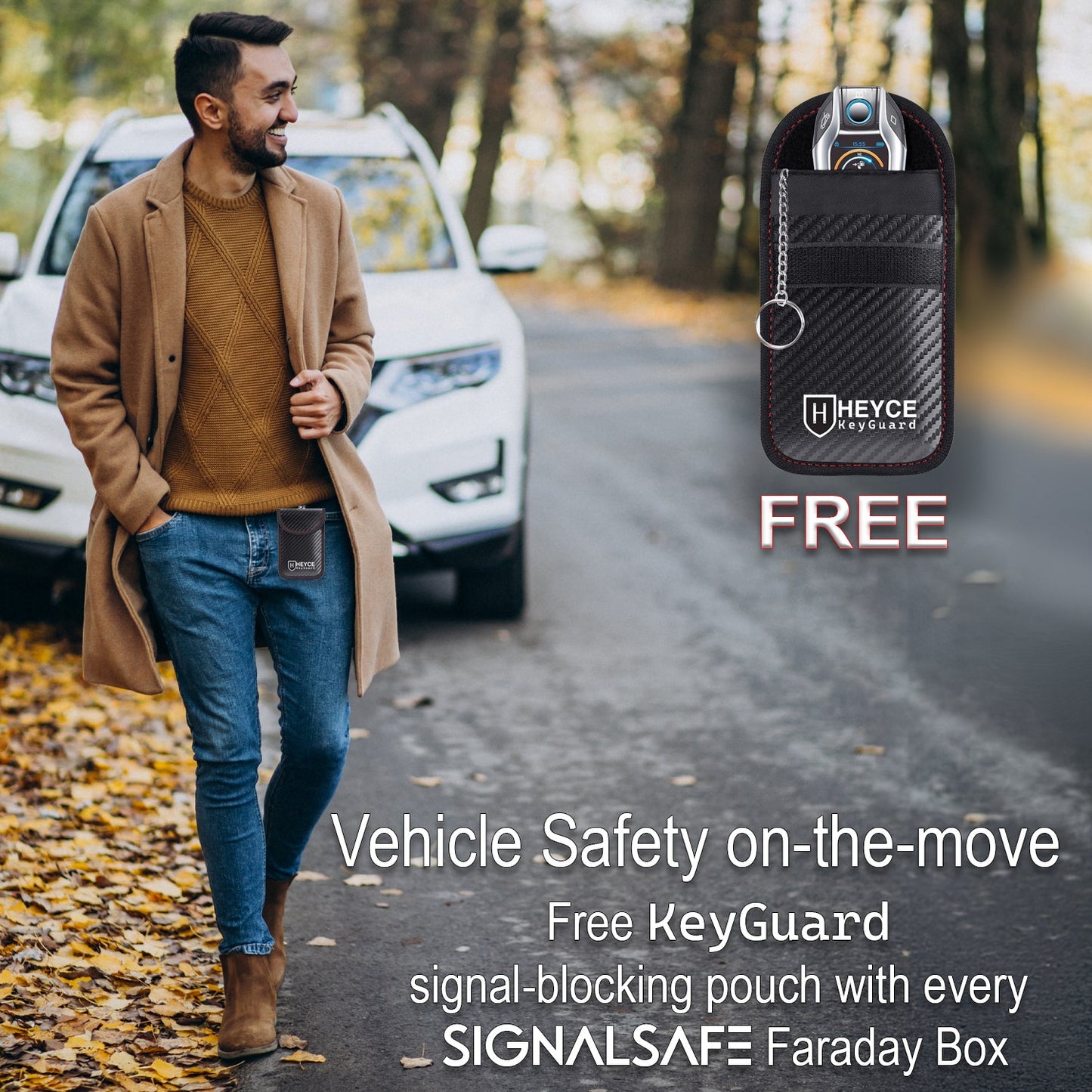 SignalSafe Signal blocking Faraday Box and Pouch in a Pack, Keyless Entry Car Key Safe Protector