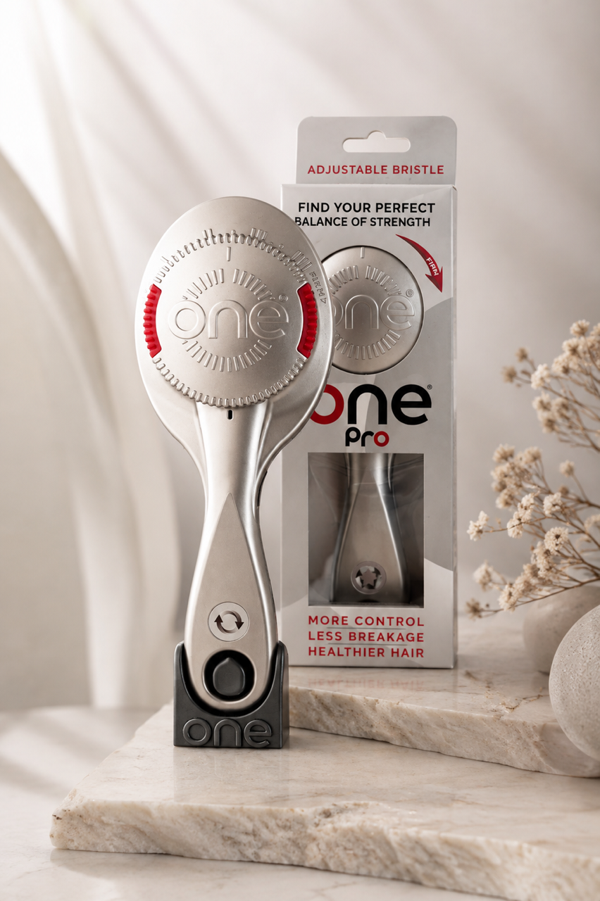 ONE Brush Pro - Adjustable Bristle Hairbrush, Titanium