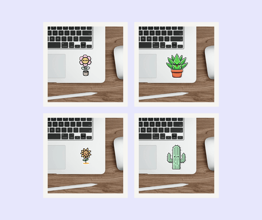 Botanical Sticker Bundle – Cactus, Aloe, Sunflower + More