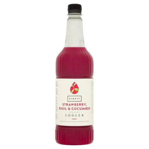 Simply Strawberry, Basil & Cucumber Flavour Cooler 1L