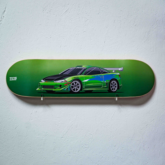 F and F inspired Mitsubishi Eclipse Skate Deck Wall Art