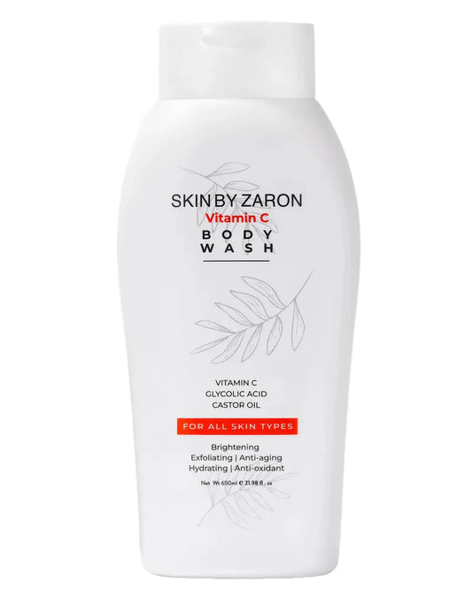 Skin by Zaron Vitamin C Body Wash –  Glycolic Acid, Castor Oil