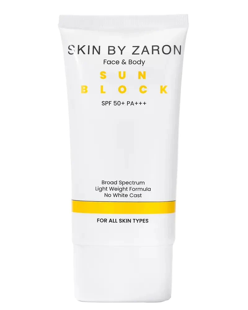 Skin by Zaron Face & Body Sun Block SPF 50+ PA+++ (80g) – Lightweight Sunscreen