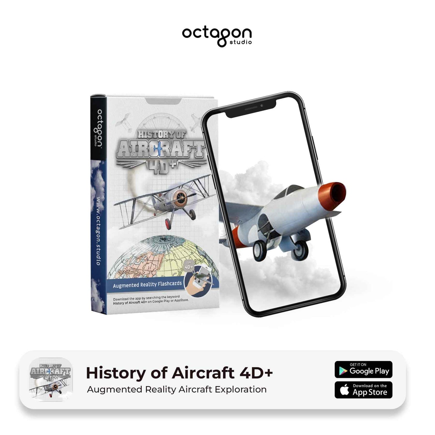 Aircraft 4D+ Augmented Reality Cards