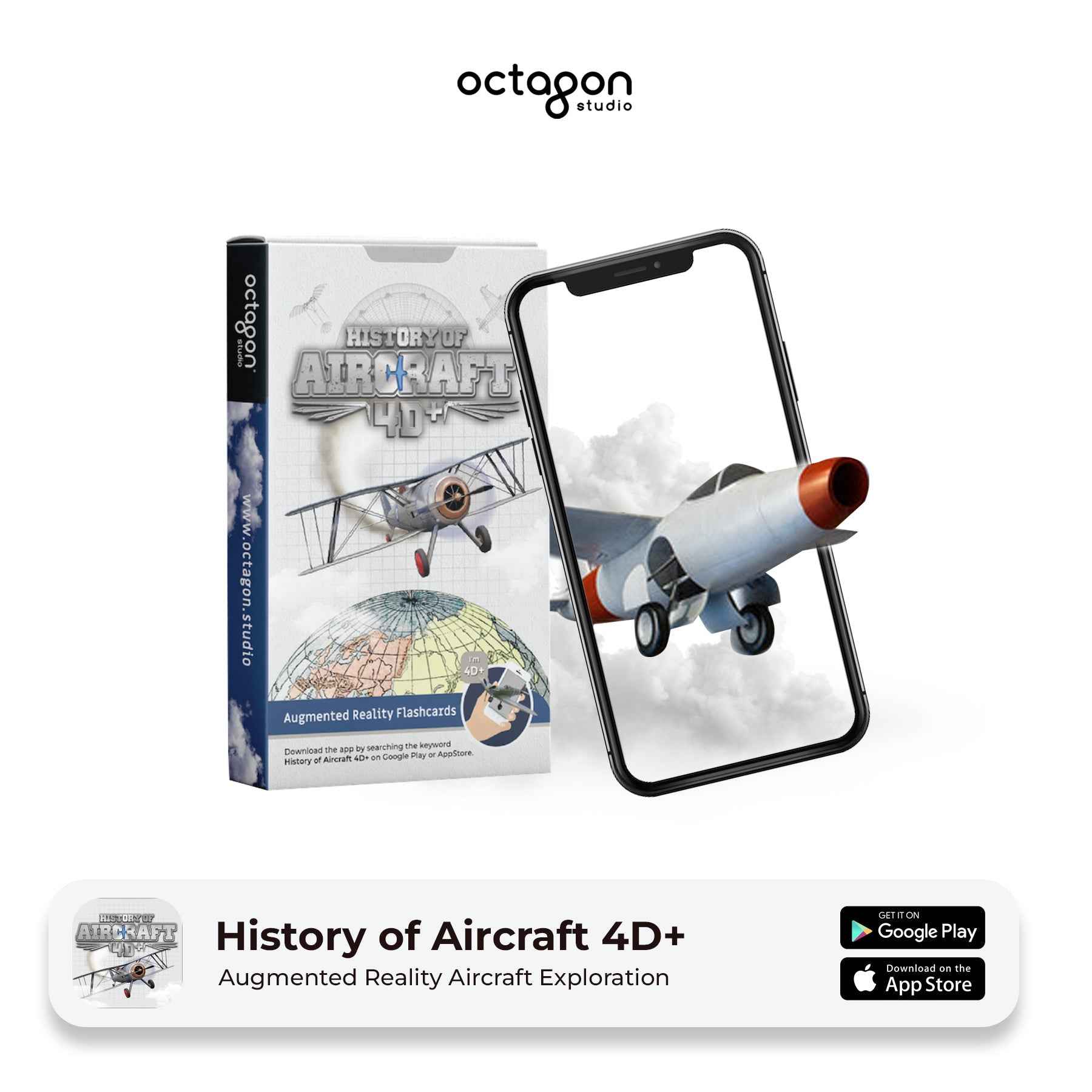 Aircraft 4D+ Augmented Reality Cards