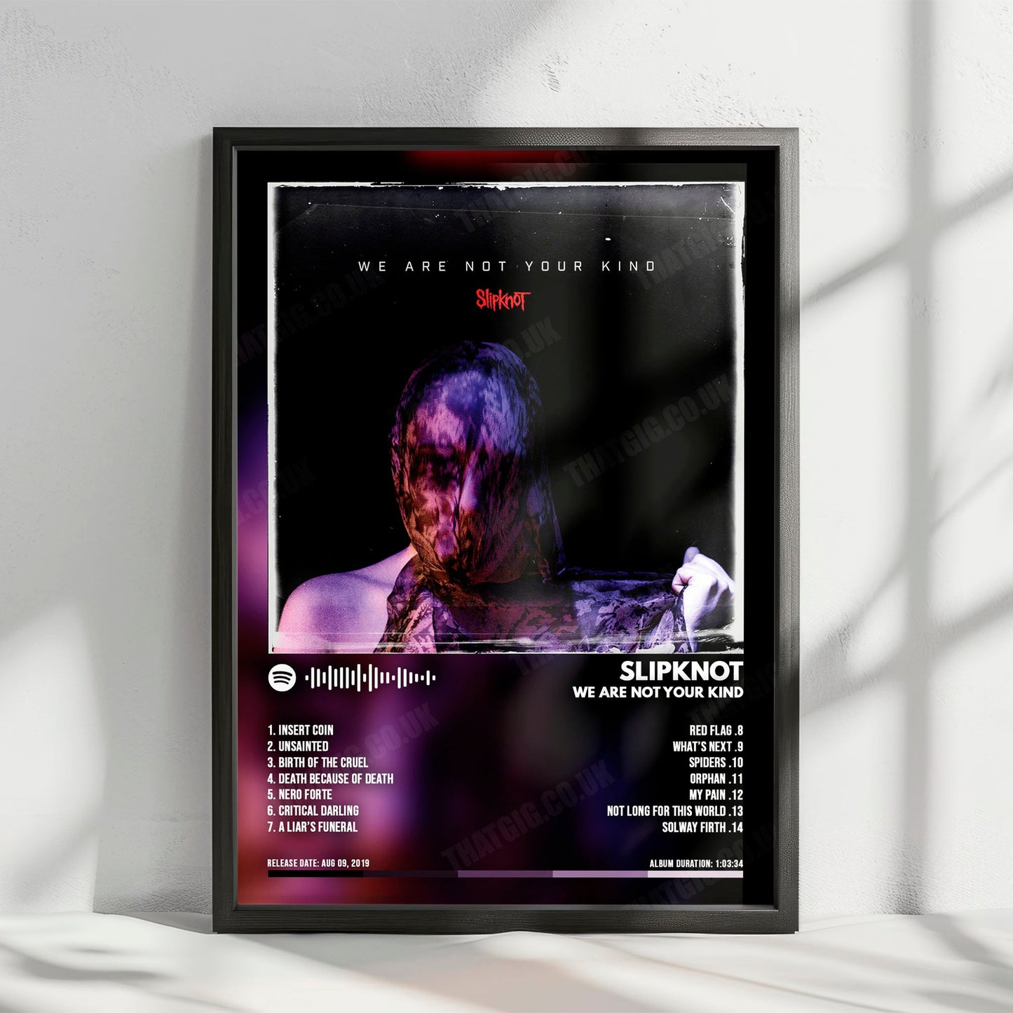 Slipknot "We Are Not Your Kind  " Album Cover Poster - with Complete Tracklist