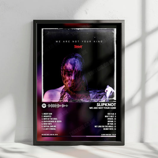 Slipknot "We Are Not Your Kind  " Album Cover Poster - with Complete Tracklist