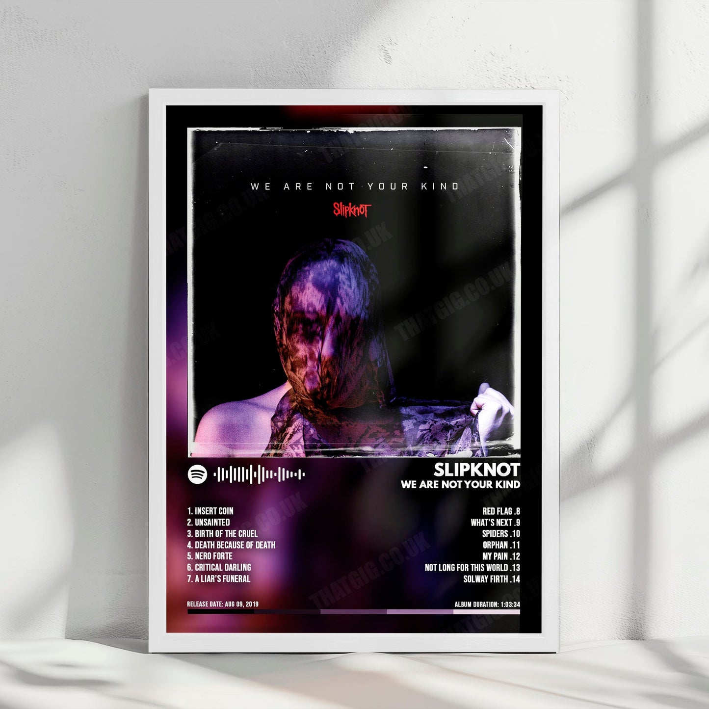 Slipknot "We Are Not Your Kind  " Album Cover Poster - with Complete Tracklist