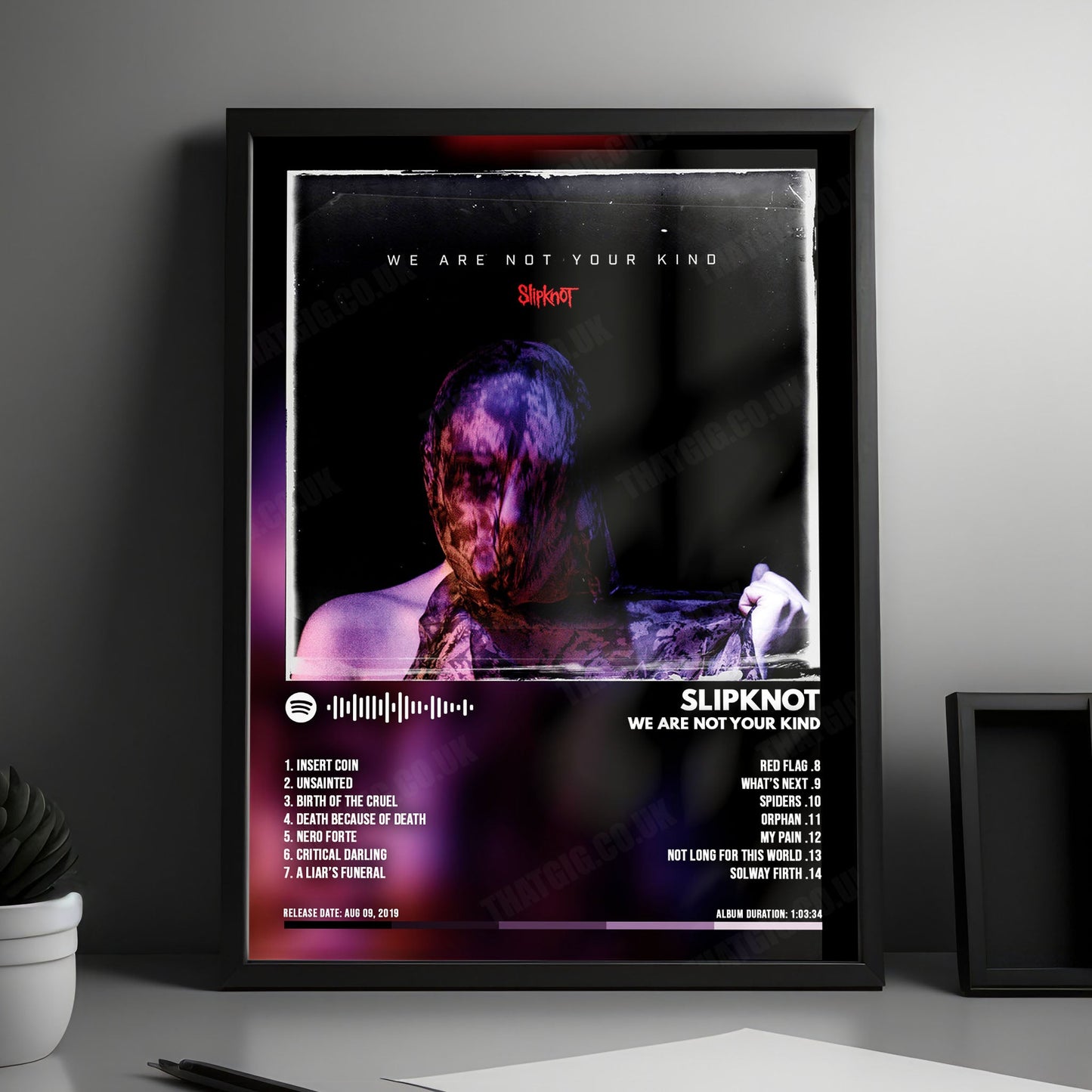 Slipknot "We Are Not Your Kind  " Album Cover Poster - with Complete Tracklist