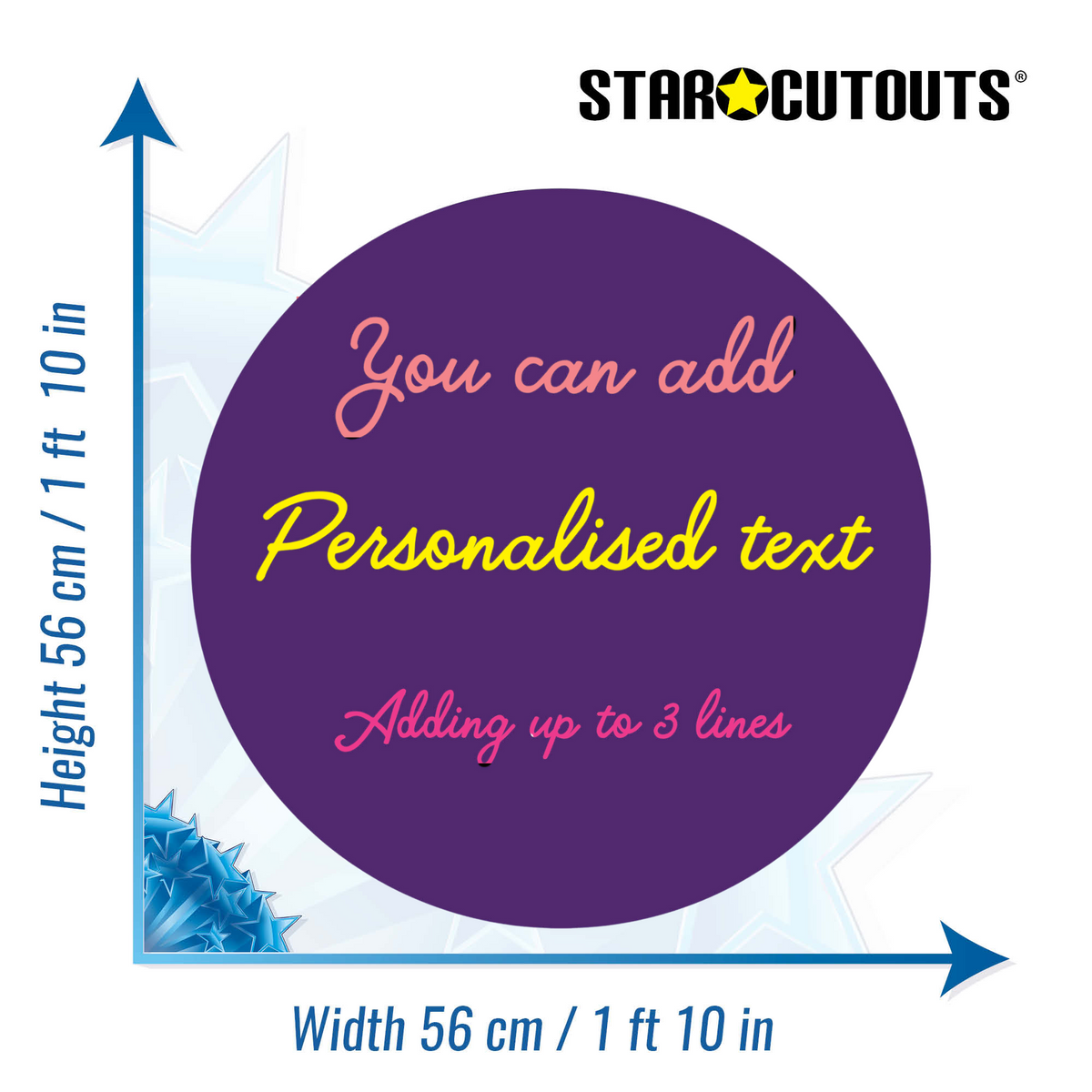 Purple Circle Signs Personalise Choose Size and Material
