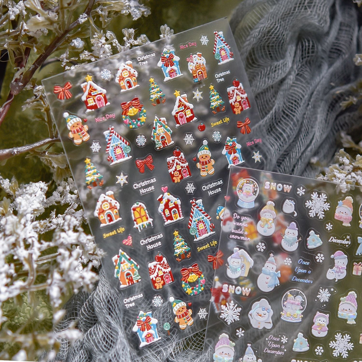 Hello Claws | Snowman And Candy House Nail Deco Sticker